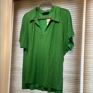 Lane Bryant Green Short Sleeve Tunic